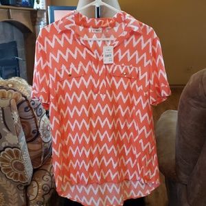 Chevron blouse shirt